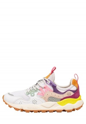 Flower Mountain Yamano 3 Sneakers Dame Hvide Lilla | YPB4532TL