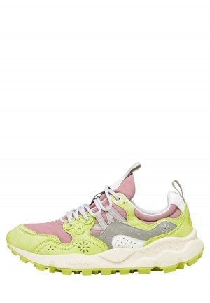 Flower Mountain Yamano 3 Sneakers Dame Lysegrøn Lilla | DYM3818HI