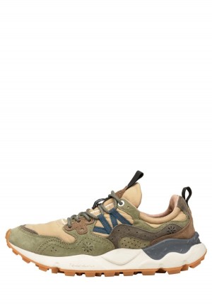 Flower Mountain Yamano 3 Sneakers Herre Grøn Beige | DFN5672JS