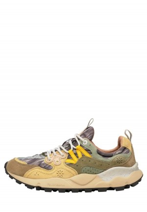 Flower Mountain Yamano 3 Sneakers Herre Grøn Beige | HTO9447BW