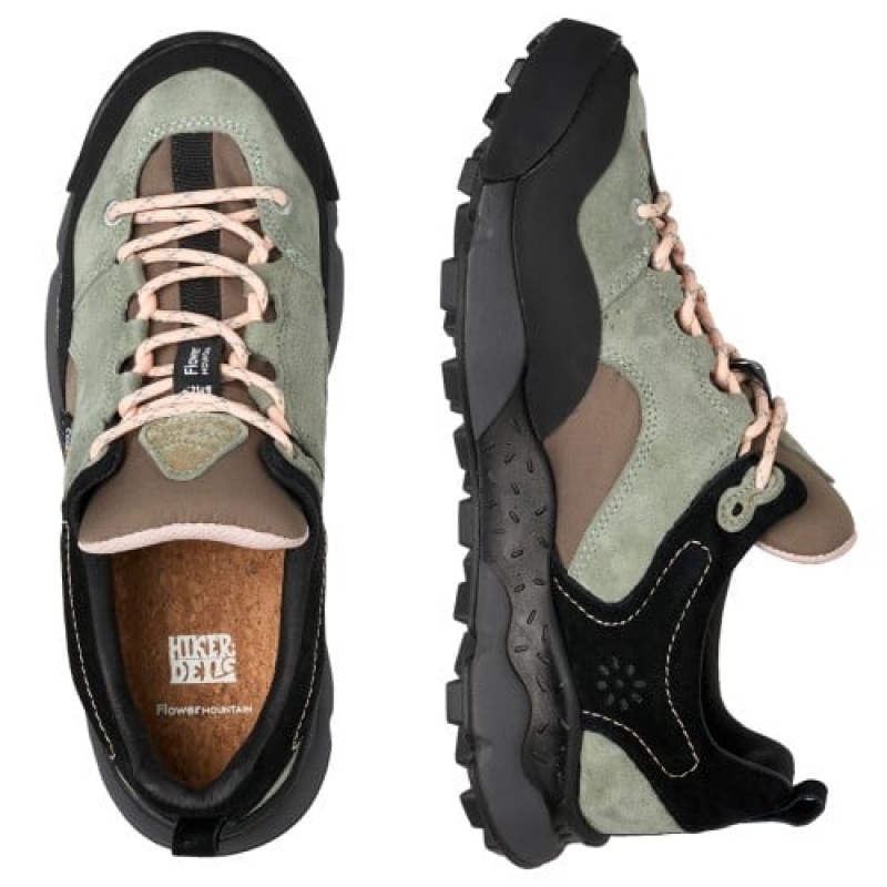 Flower Mountain Back Country Hkdelic Sneakers Herre Sort Grøn | HVU2191ZZ