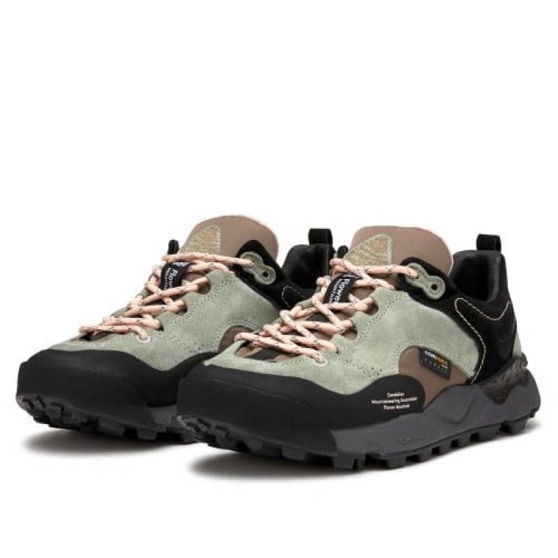 Flower Mountain Back Country Hkdelic Sneakers Herre Sort Grøn | HVU2191ZZ