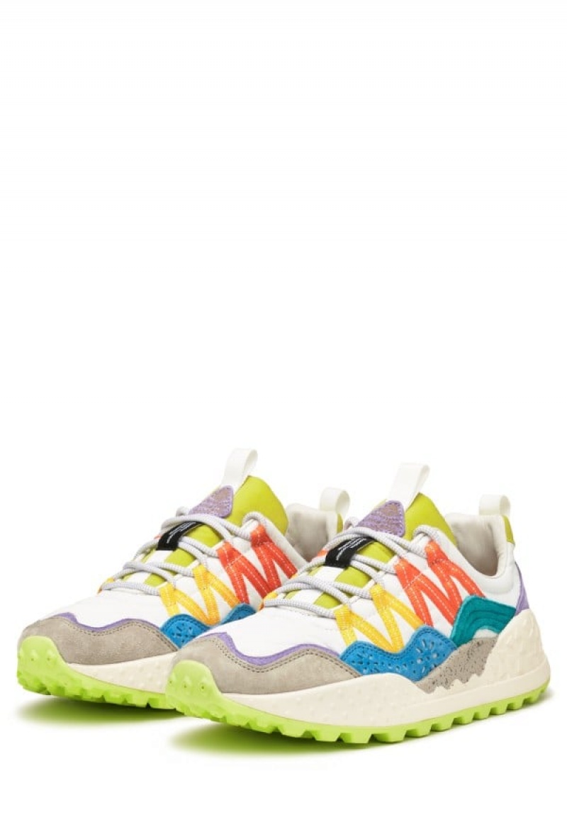 Flower Mountain Washi Sneakers Dame Grå Hvide | WAC796ND