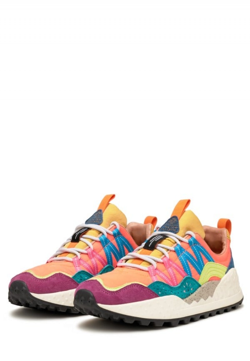 Flower Mountain Washi Sneakers Dame Orange Lilla | WDU5477KV