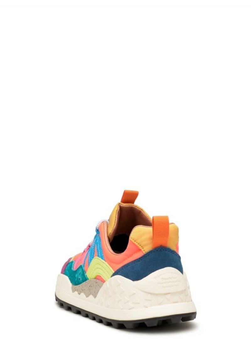 Flower Mountain Washi Sneakers Dame Orange Lilla | WDU5477KV