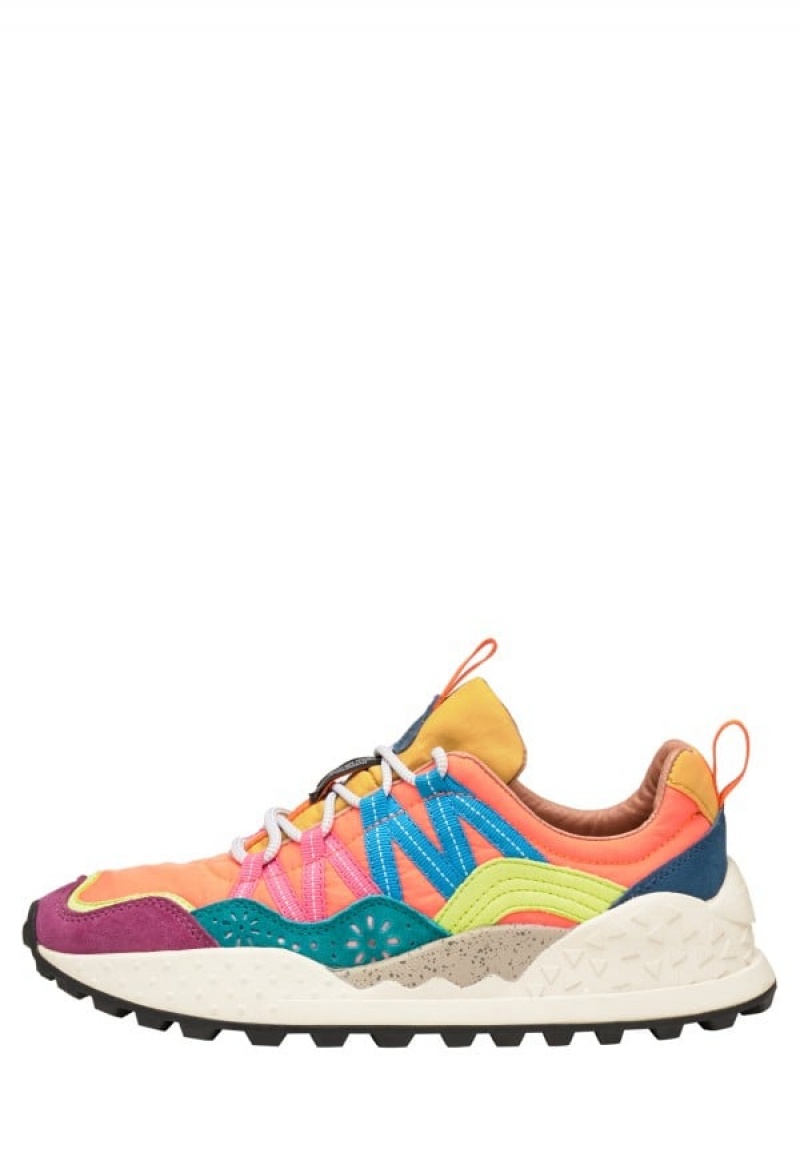 Flower Mountain Washi Sneakers Dame Orange Lilla | WDU5477KV