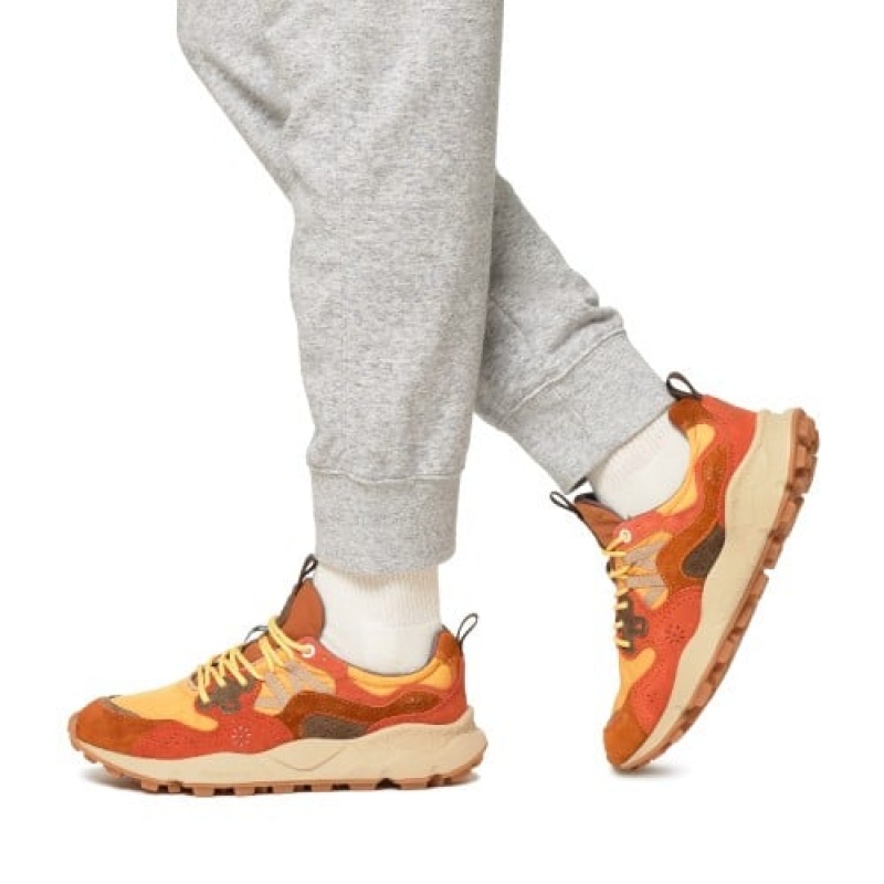 Flower Mountain Yamano 3 Hkdelic Sneakers Herre Brune Orange | YCZ6752GV