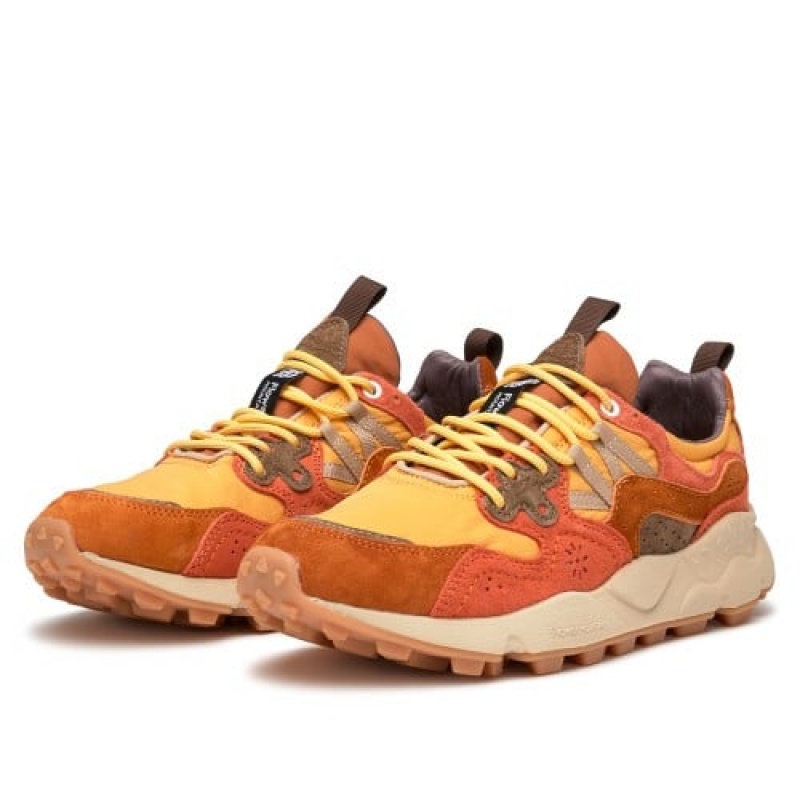 Flower Mountain Yamano 3 Hkdelic Sneakers Herre Brune Orange | YCZ6752GV