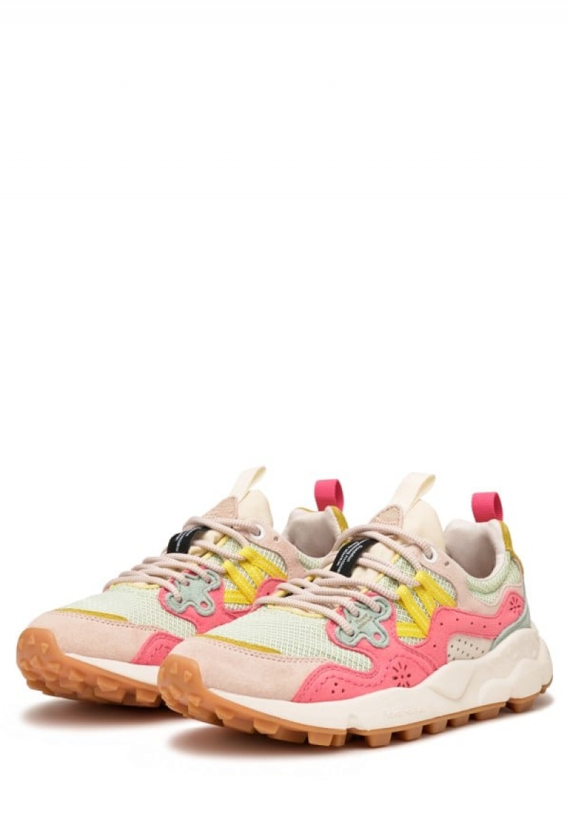 Flower Mountain Yamano 3 Sneakers Dame Lyserød Turkis | BZI5674SR