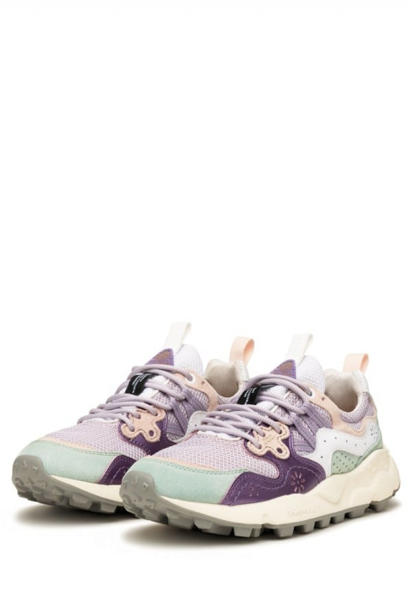 Flower Mountain Yamano 3 Sneakers Dame Lilla Turkis | RMK3061QH