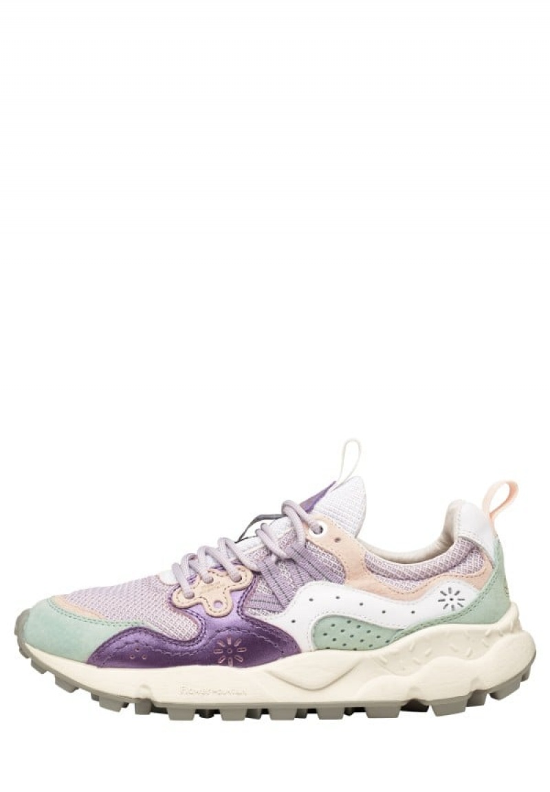 Flower Mountain Yamano 3 Sneakers Dame Lilla Turkis | RMK3061QH