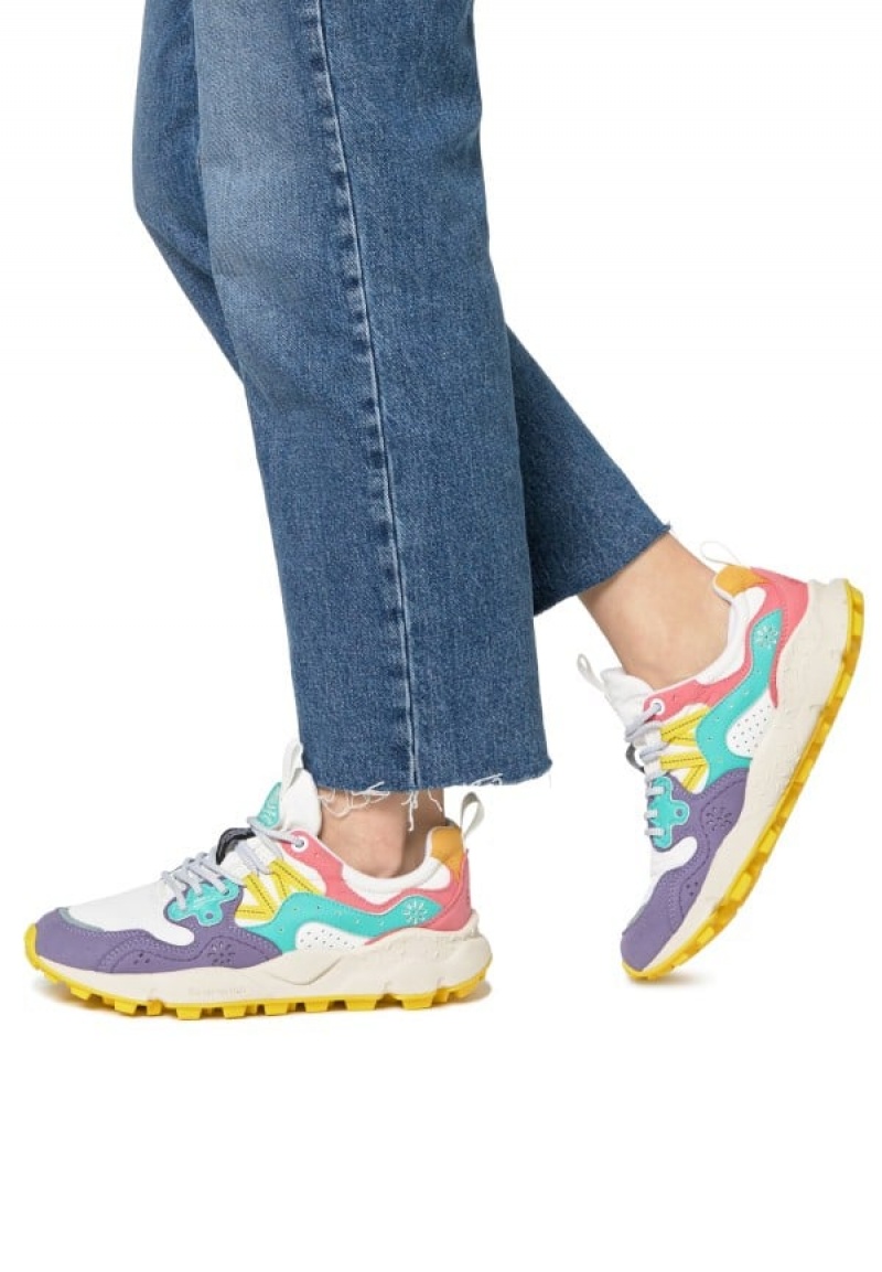 Flower Mountain Yamano 3 Sneakers Dame Lilla Hvide | IVK2723TE