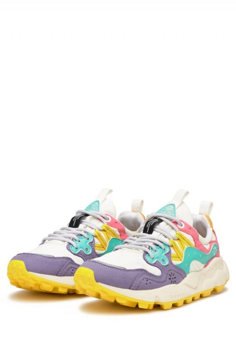 Flower Mountain Yamano 3 Sneakers Dame Lilla Hvide | IVK2723TE