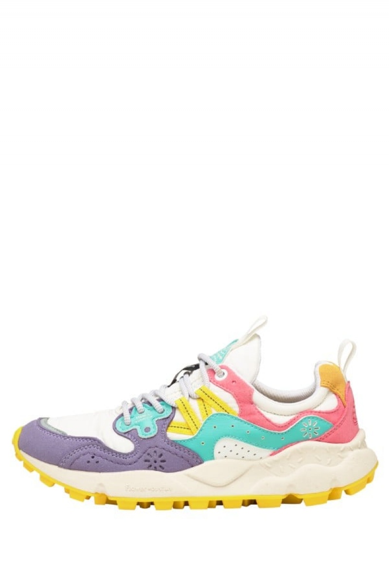 Flower Mountain Yamano 3 Sneakers Dame Lilla Hvide | IVK2723TE