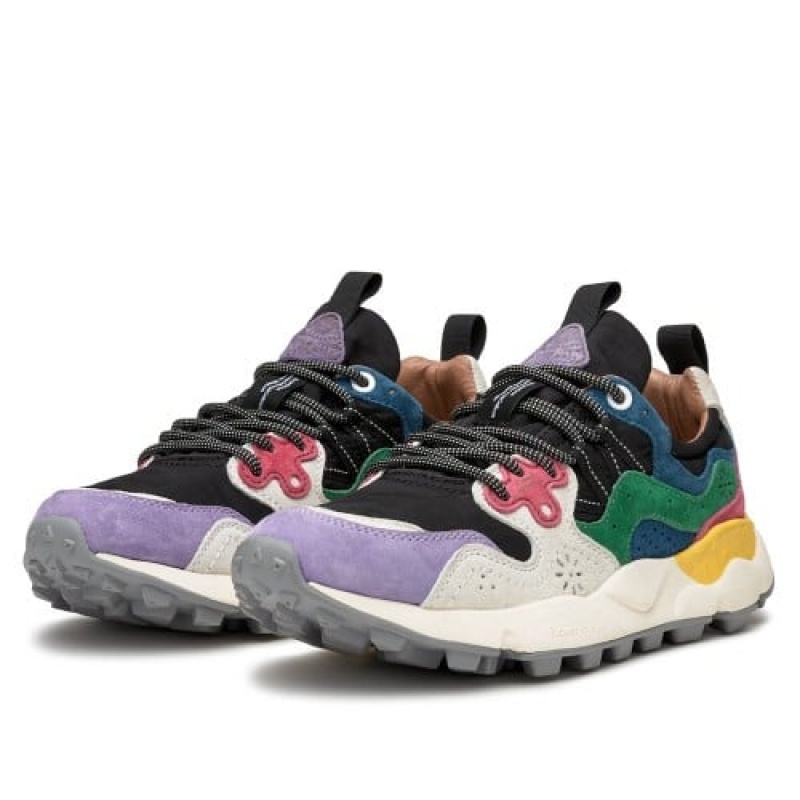 Flower Mountain Yamano 3 Sneakers Dame Lilla Sort Hvide | HPU492AE