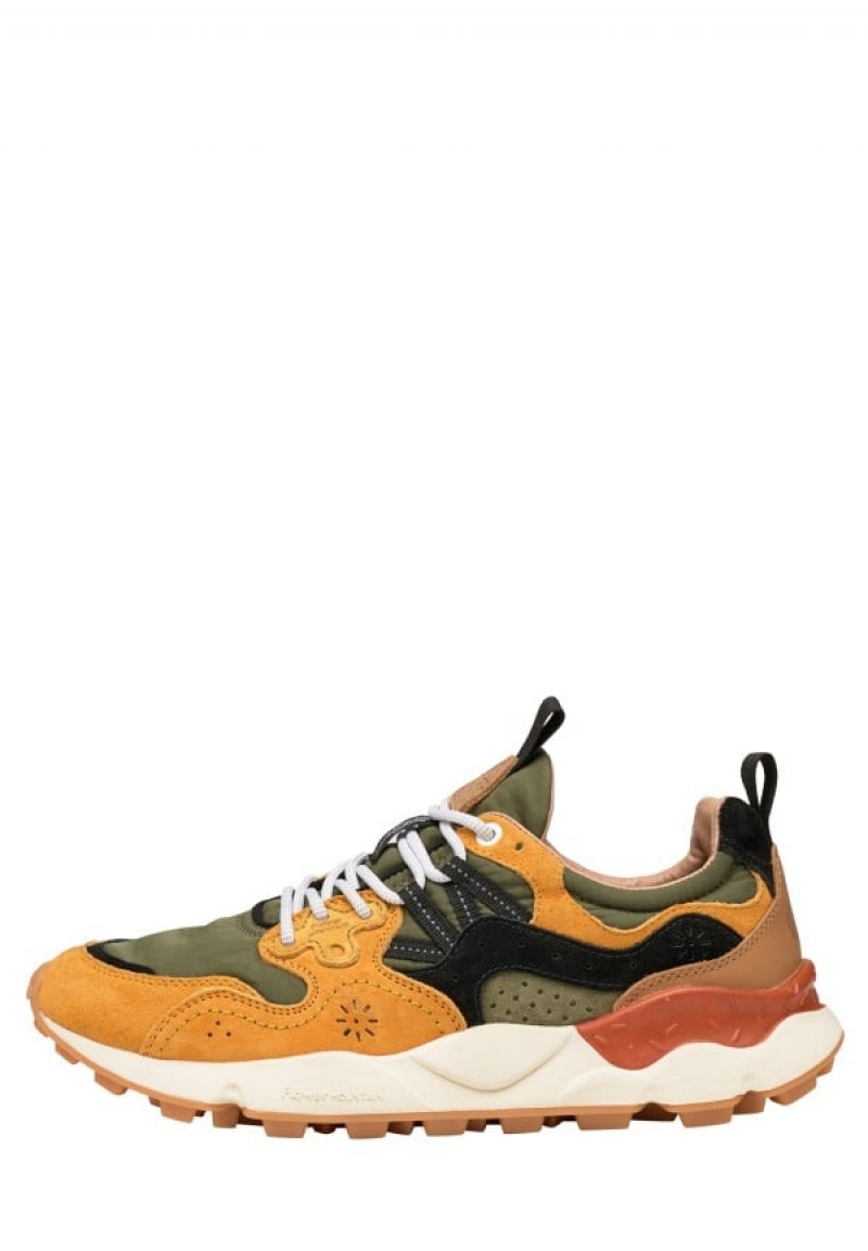 Flower Mountain Yamano 3 Sneakers Herre Orange Grøn | ZVO4729BN