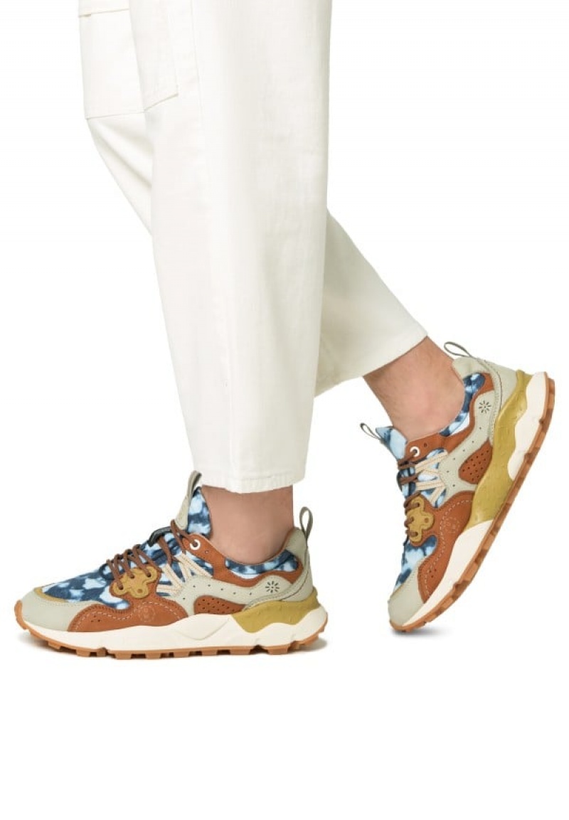 Flower Mountain Yamano 3 Uni Uw Sneakers Dame Blå Brune | UWD254JM